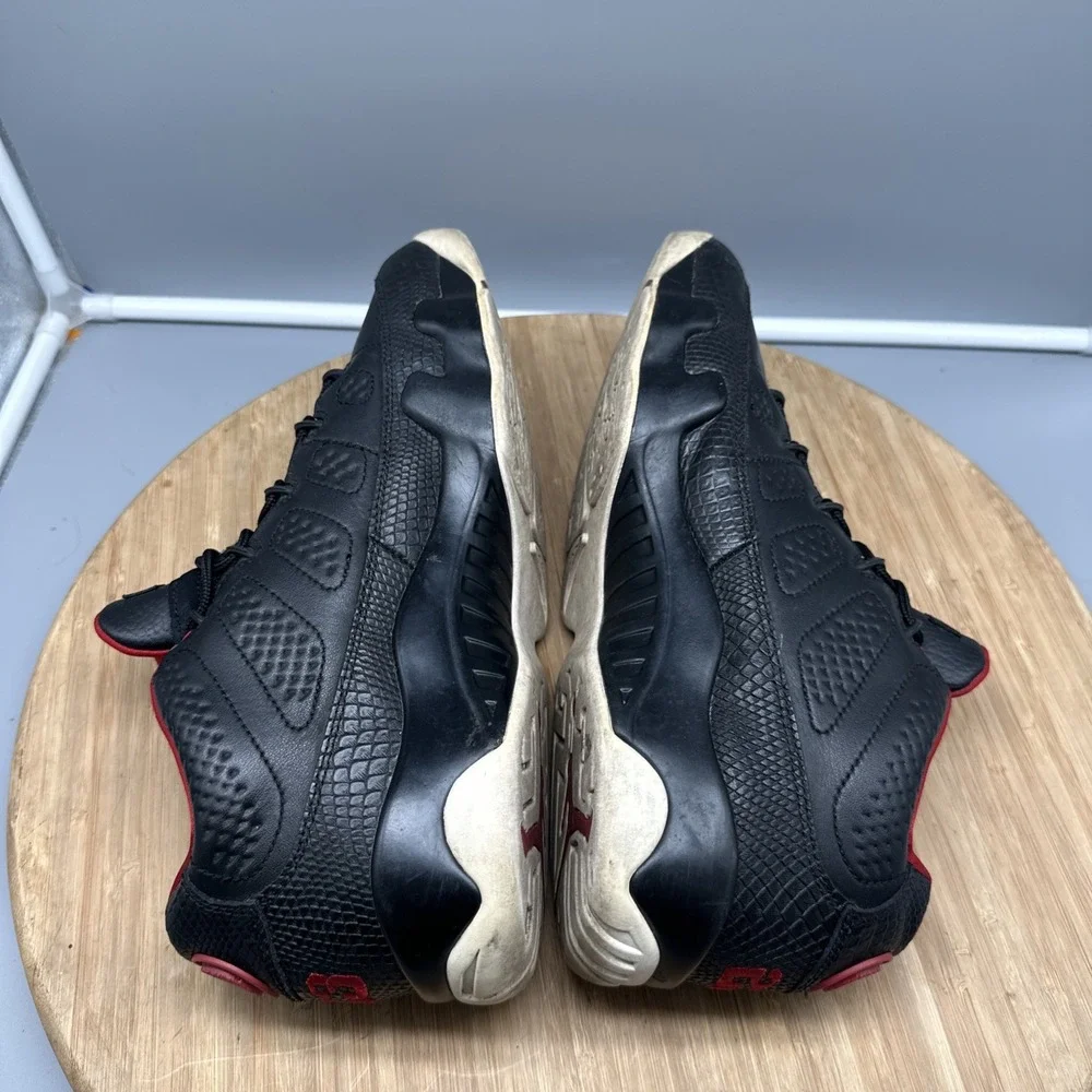 Nike Air Jordan 9 Retro Low Bred Black Gym Red White 832822-001 Men's 10.5